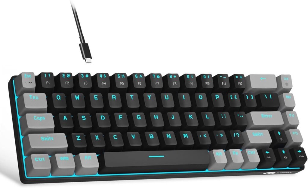 MageGee Portable 60% Mechanical Gaming Keyboard