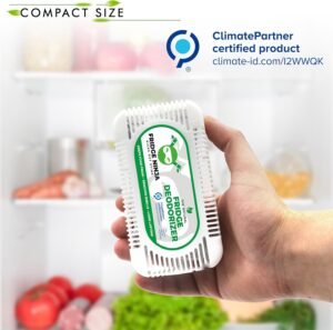 Fridge Ninja 2-Pack Unscented Activated Charcoal Fridge Deodorizer - More Effective Than Baking Soda